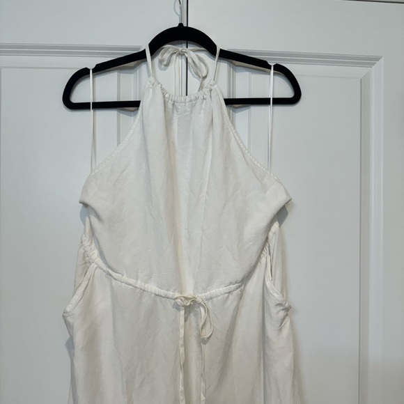 RHYTHM White linen jumpsuit with open back size XL like new - Picture 2 of 9